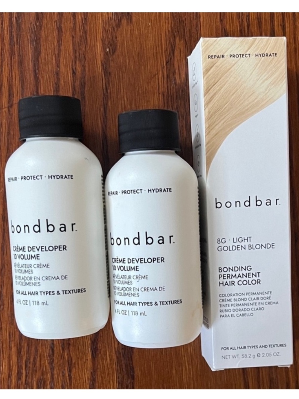 Bondbar • Bonding Permanent Hair Color + Developer Set • Light Golden Blonde |